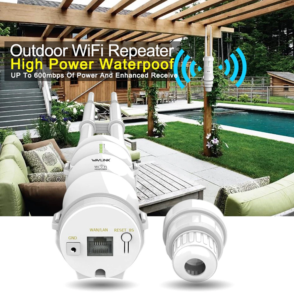 Wi-Fi усилитель сигнала настенный наружный водонепроницаемый двойная антенна пассивная POE CPE/wifi удлинитель/точка доступа/маршрутизатор/WISP