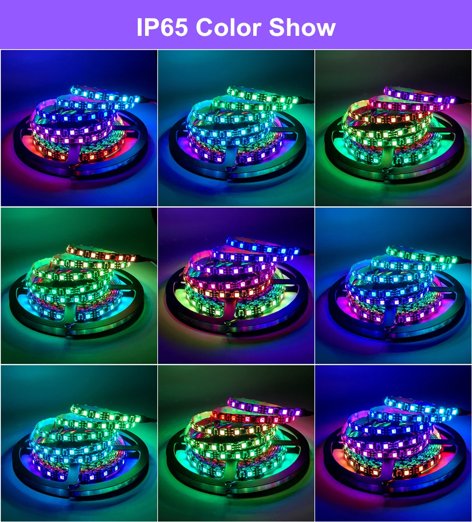 0 5/1/2/3/4/5 м DC12V 16.5ft внешний 1 ic контроль 3 светодиода WS2811 5050 SMD RGB полоса света
