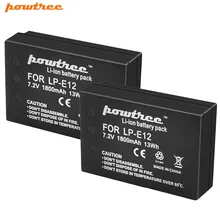 2Packs 7.2V 1800mAh Li-ion Camera Battery For Canon LP-E12 LPE12 LP E12 EOS 100D Kiss X7 Rebel SL1 EOS-M,EOS M2 EOS M10 DSLR L15 аккумулятор canon lp e12
