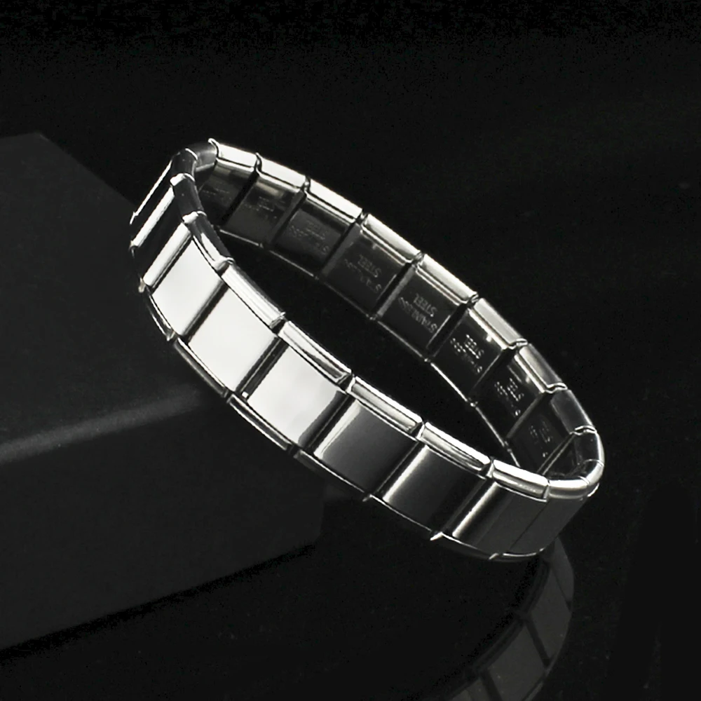 

2018 New Fashion Bracelets Bangles Italian Bracelets For Women Men Stainless Steel Bracelet 13mm Silver Color Jewelry Gift Girl