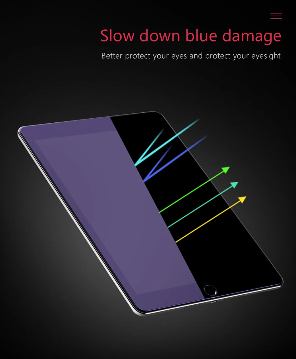 !ACCEZZ 9H Full Cover Transparent Anti Blue Ray Film Tablet For ipad mini 1 2 3 Premium Protective Tempered Glass Screen Films (18)