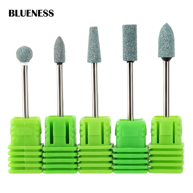 

Blueness 5Pcs Ceramic Stone Nail Drill Bit Electric Mills Cutter For Manicure Machine Nail Drill Domestic Pedicure Nail Tools