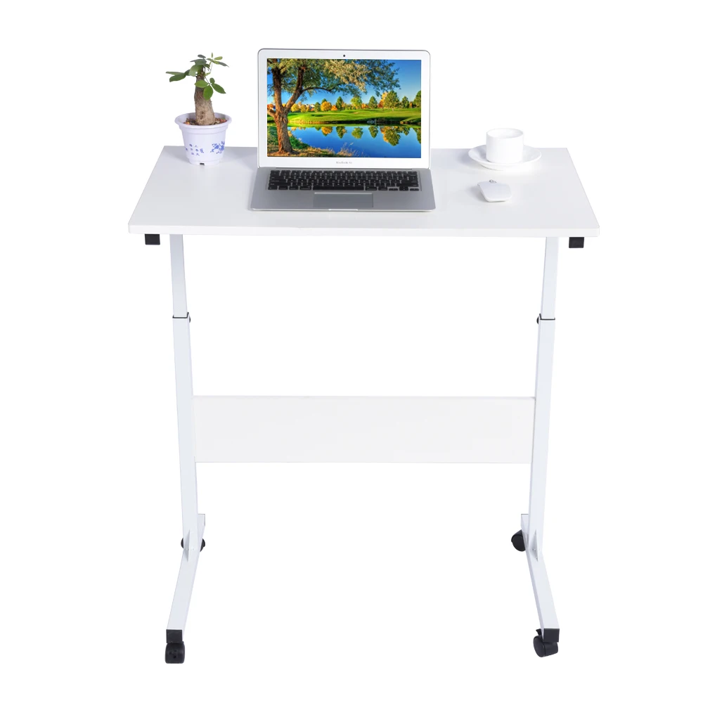 Adjustable Laptop Cart White Computer Desk Office Notebook