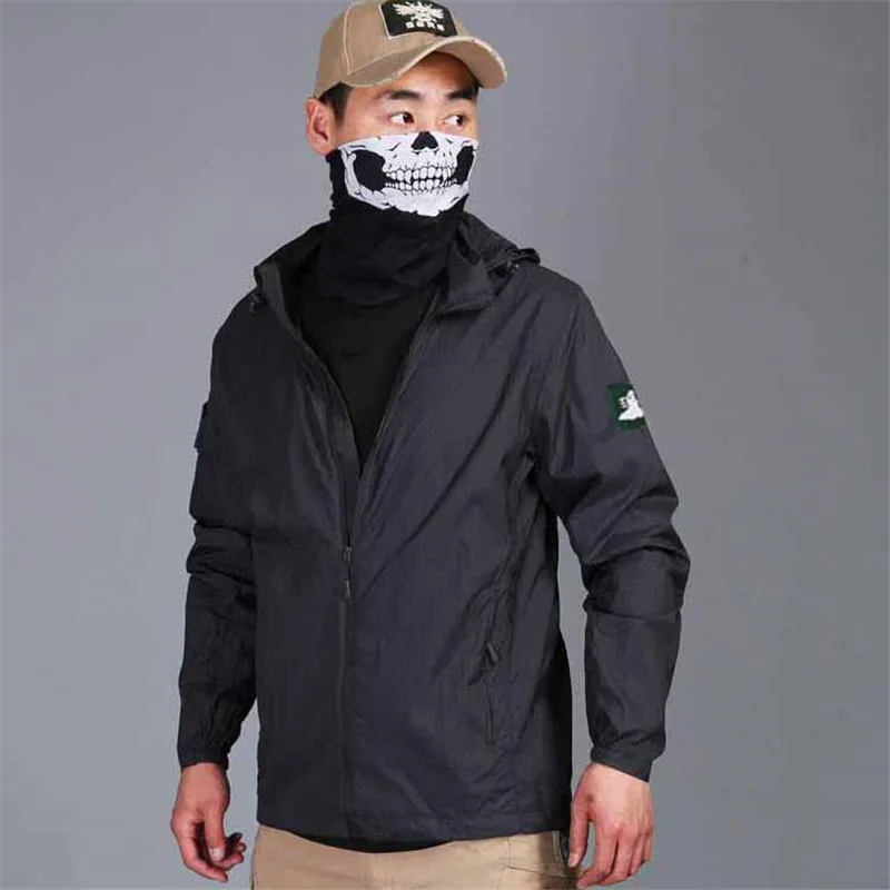 Men's Quick-drying Clothes Sports Trench Coat Tactical Jacket Sun Protection Clothing Ultra-thin Breathable