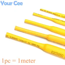 1 Meter 2:1 Yellow 2mm 3mm 4mm 5mm 6mm 8mm 10mm Heat Shrink Heatshrink Tube Voltage Rating 600V 2-10mm
