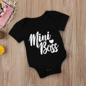 

Pudcoco New Baby Boys Girls Kids Mini boss Romper cotton Jumpsuit cute babies body suit Clothes summer Outfits