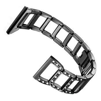 

Metal Bands for Fitbit Versa, Replacement Bracelet Rhinestone Band Wristband Accessories Strap for Women