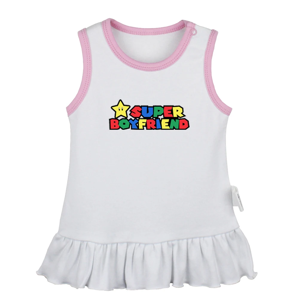 Платья для новорожденных с надписью boyfriend Number My favorite prince is my Daddy платье без рукавов