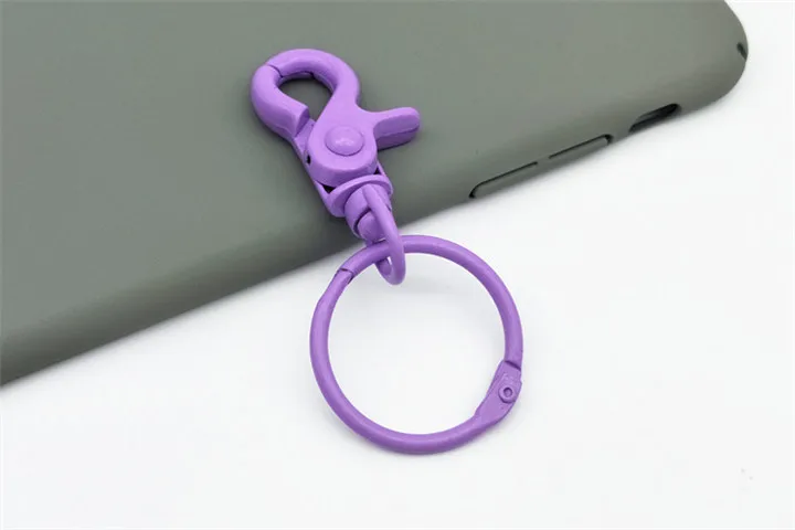 11   Diy Jewelry Accessories Keychains Color Paint Lobster Buckle Key Chain Handmade DIY Key Ring Keychains For Women Fashion Jewelry