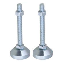 2 шт. 50 мм Диаметр M12x100mm резьба из углеродистой стали фиксированные регулируемые ножки для машинной мебели коврик для ног Максимальная нагрузка 1.5тонн
