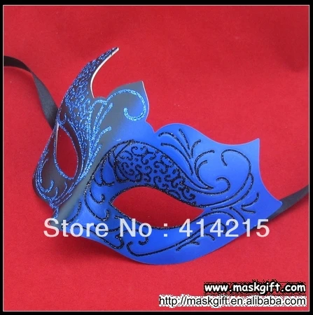Топ продаж Хэллоуин дизайн темно синий и черный Венецианская Маскарадная маска EMS