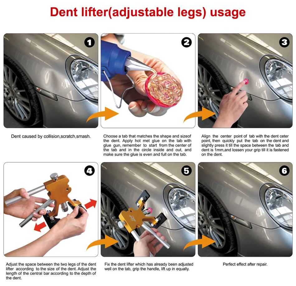 PDR инструменты для автомобиля комплект Dent Lifter Paintless Dent Repair инструменты инструмент для ремонта Инструменты автомобиля тела Dent ремонт ручные инструменты набор