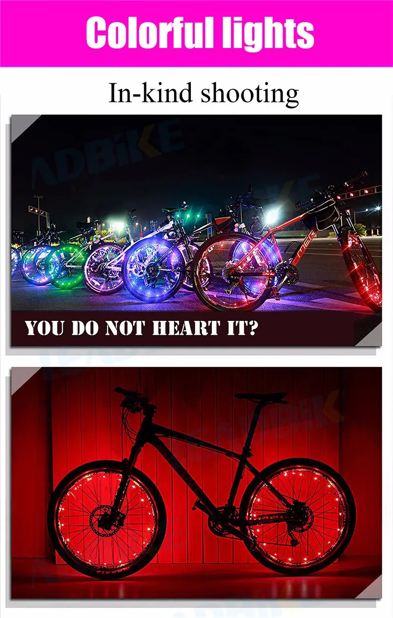Clearance WEST BIKING Waterproof 18 LED Mountain Bike Bicycle Wheel Spoke Light USB Charging 2.2M Bike Light Road Cycling Lamp Light 1 Pcs 35