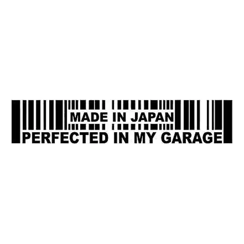 

15.2CMX3CM Made In Japan Perfected in My Garage JDM Decal Car Sticker Black Silver C1-2030
