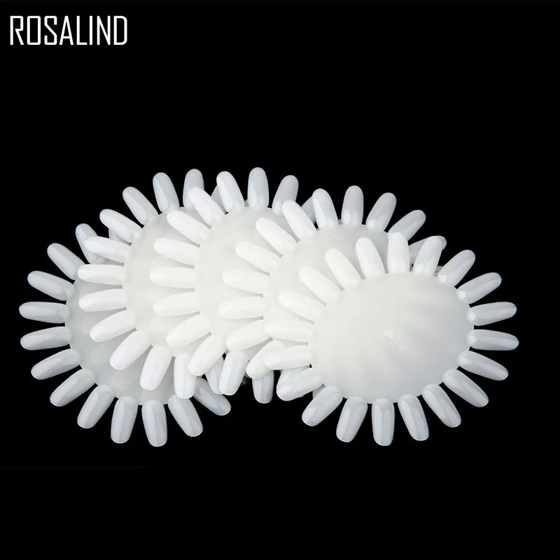 ROSALIND 5 шт./лот накладные ногти наконечник карты прозрачный белый пряжка кольцо