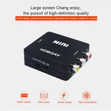 TISHRIC Mini HDMI2AV NTSC PAL HDMI RCA AV CVBS CVSB мужской аудио-видео композитный конвертер компонент Usb кабель скейлер адаптер