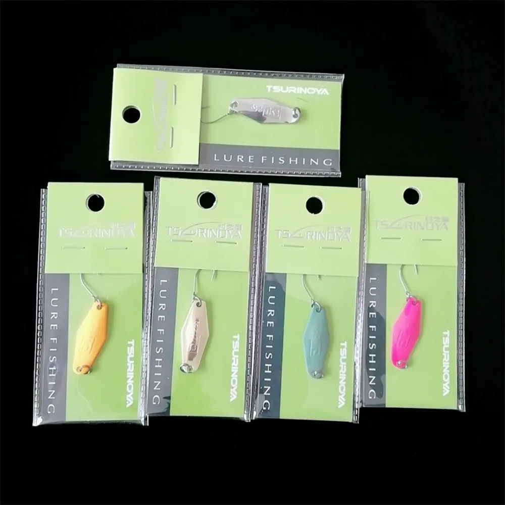 

TSURINOYA 5Pcs 41mm/5g S-Shaped Bright Color Metal Spinner Sequins Spoon Hard Bait Single Hook Bass Lure Fishing Tackle
