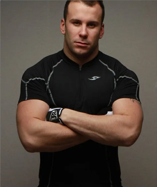 Эластичные облегающие быстросохнущие спортивные футболки для бодибилдинга, мужские футболки+(SKU12050252 - Цвет: Черный