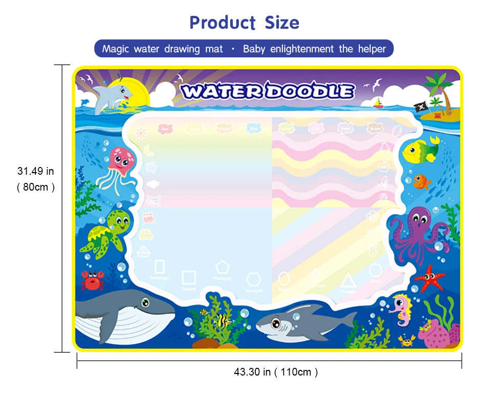 Водный коврик для рисования доска для рисования с ручкой для воды творческие развивающие игрушки для Дети Детские подарки}