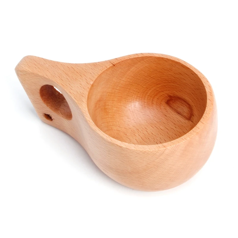 

Creative Kuksa Wooden Craft Wood Cup Handmade Single Ring Drinking Home Decor Gift