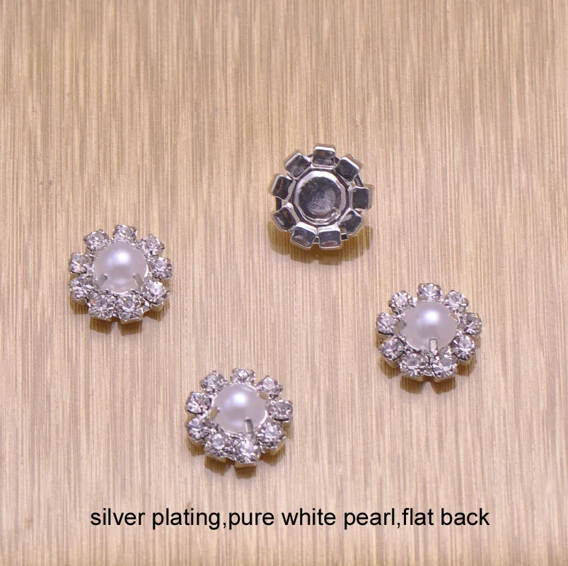 (M0179P) 12mm rhinestone embellishment , rhinestone cluster,pure white