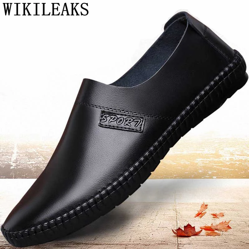 

slip on shoes men casual natural leather loafers men shoes leather mens shoes casual zapatos de hombre chaussure homme hiver