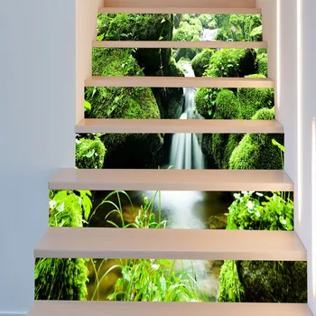 

6pcs/lot Funlife Stair Forest Sticker Wall Art Waterproof Self-Adhesive Wallpaper Wall Sticker for Bedroom Decoration AP24