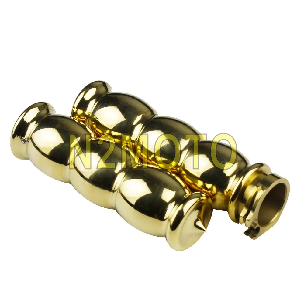 Universal 1" Handlebar Grips Motorcycle Vintage Old School Brass 25mm