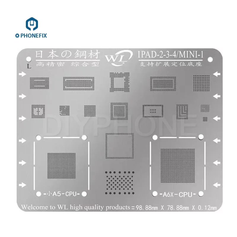 WL Multi-Purpose IPad BGA Stencil Templates