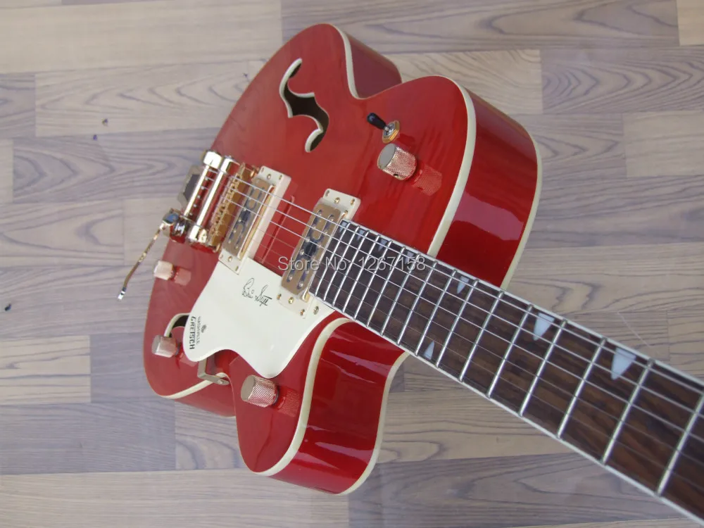 Bigsby стиль хвостовый полый корпус электрическая Джаз гитара Бесплатная доставка