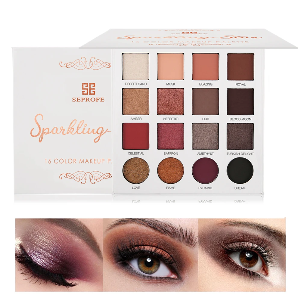 

SEPROFE New Arrival Charming Eyeshadow 12/16 Colors Nocturne Palette Make up Palette Matte Shimmer Pigmented Eye Shadow Powder