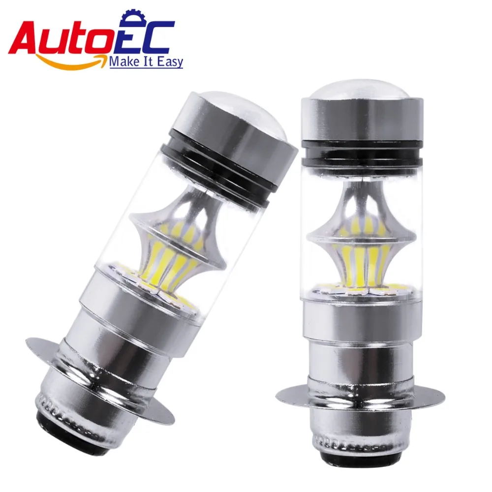 

AutoEC 2x BA20D H6 2323 LED 100W Motorcycle Fog DRL Light Lamp Bulb White Signal Brake Parking FOR Motorbikes Motorcycle #MTL027