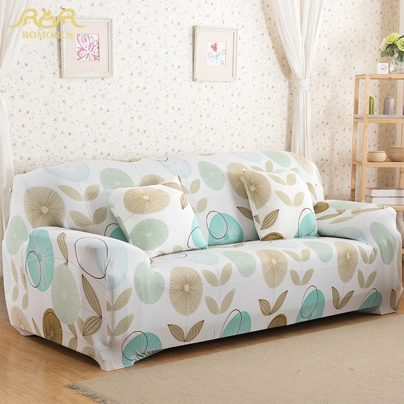 

ROMORUS Slipcover Spandex Elastic Stretch Sofa Covers Furniture Protector Loveseat Couch Cover 1/2/3/4-seater Corner Sofa Towel
