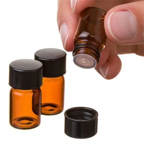 

Storage bottles cans 12pc 2 ml Amber Essential Oil Bottle with Orifice Reducer and cap Drop ship 15mmx26mm 5/8 Dram
