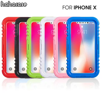 

10pcs Waterproof Transparent Full Body Protector Case For iPhone XS Max XR X 8 7 6 6S Plus Heavy Duty Hybrid Clear PC+TPU Cover