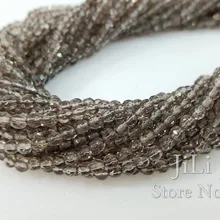 Натуральный свет цветной дымчатый кварц 3 мм круглой формы резки бусины DIY ювелирных изделий