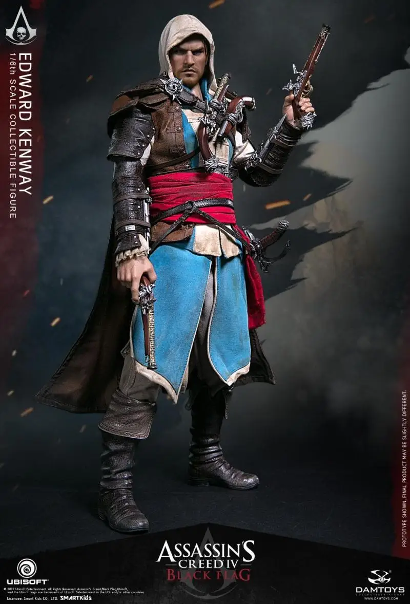 1/6 масштаб Коллекционная фигура кукла Assassin's Creed IV: черный флаг Эдварда Кенуэй 12
