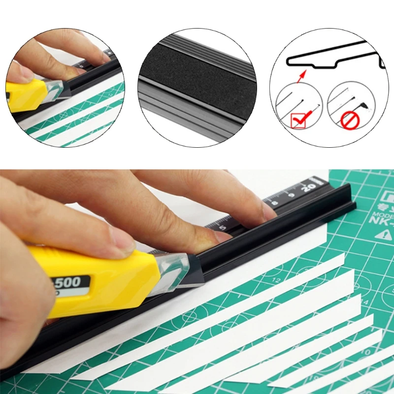 

Aluminum Alloy Ruler Multifunctional Student Cutting Protection Art Anti Slip Drawing Tool ww0823