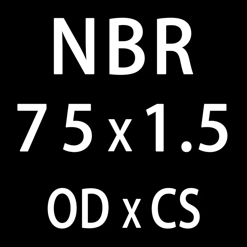 10 шт./лот резиновым кольцом черный NBR уплотнительное кольцо CS1.5mm OD55/60/65/70/75/80/85/90/95 мм уплотнительное кольцо нитрил прокладка масло шайба - Цвет: OD75mm