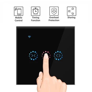 

EU Smart Wifi Touch Curtain Switch APP Control Support Alexa Google Home for Electric Motorized Curtain Blind Roller Shutter