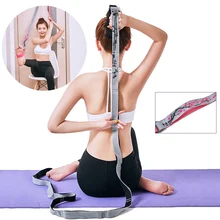 Качественный эластичный ремень для йоги, китайский стиль, цветной принт, для тренировок, талии, ног, для йоги, удлиняющие ремни-цепочка с ромашками, идеальная для фитнеса, Auxilia