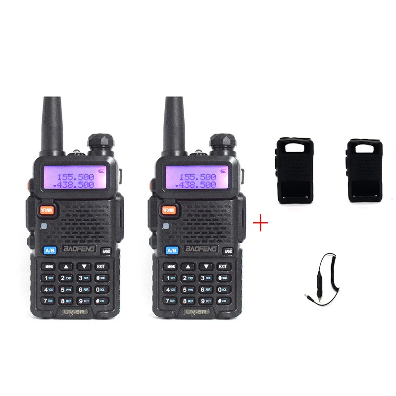 2 шт. BaoFeng UV-5R walkie talkie Профессиональный CB радио приемопередатчик baofeng UV5R 5 Вт двухдиапазонный радио VHF& UHF портативный двухстороннее радио - Цвет: Option6