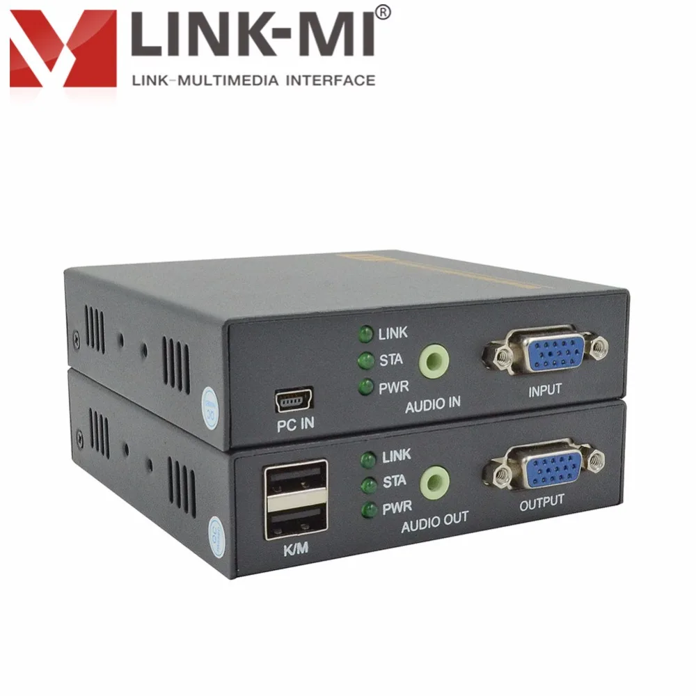 

LINK-MI LM-DT206KM VGA high-definition signal extension transmitter VGA+USB 200M With KVM and 3.5mm Stereo Audio
