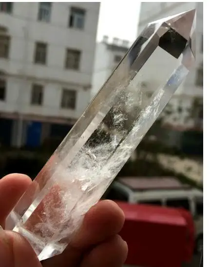 

wangfafa88000020802++Natural CLEAR QUARTZ CRYSTAL CLUSTER Wand Point Healing