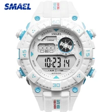 SMAEL Новые мужские повседневные спортивные кварцевые часы цифровые Relogio Masculino водонепроницаемые Топ брендовые Роскошные военные часы мужские 1439
