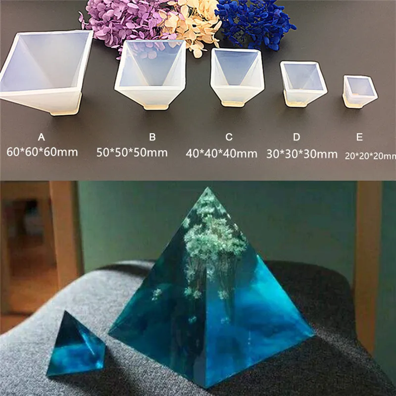 Transparent Silicone Mould DIY Resin Decorative Craft Jewelry Pyramid Shape Making Mold Molds For | Украшения и аксессуары