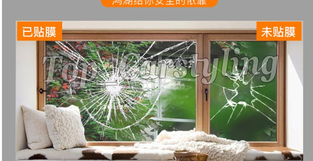 Mil Clear Vinyl Shatterproof Safety Window Film foil stickers  (13)