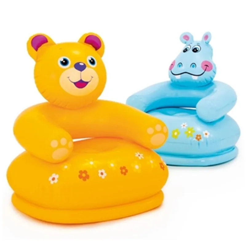 

Cuteness Zoomorphic Sofa Children Inflatable Chair Thicken Hippo Bear Child Seat Stool Baby Portable Backrest Seat G2057