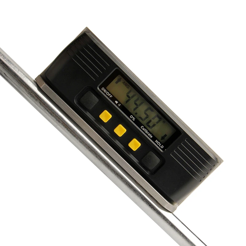 

Digital Protractor Inclinometer Electronic Level W/Built-in Magnetic Stainless Steel Base Measuring Tools