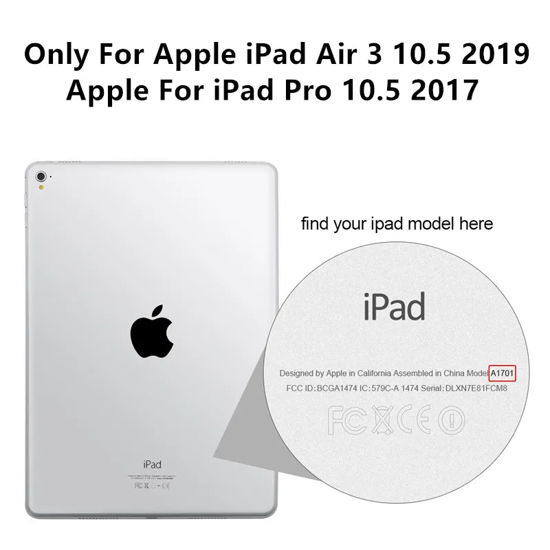 Умный чехол из искусственной кожи для Apple iPad Air 3 /Pro 10,5 дюймов сверхмощный чехол для планшета с функцией автоматического сна/пробуждения+ пленка+ ручка